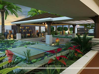 Contemporary Bungalow 3D Rendering